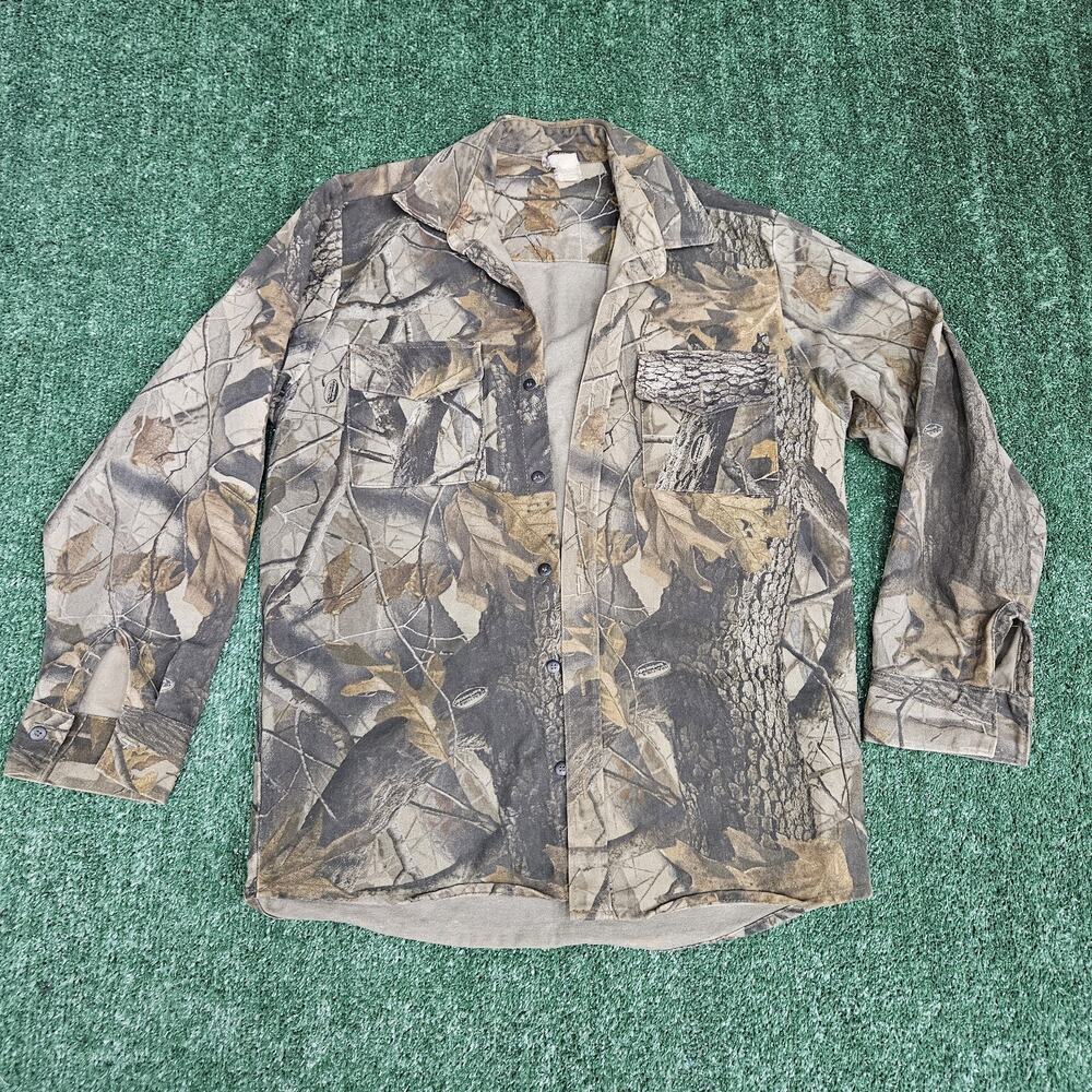 Ranger size Medium hunting shirt, Camo print 100% cotton vintage